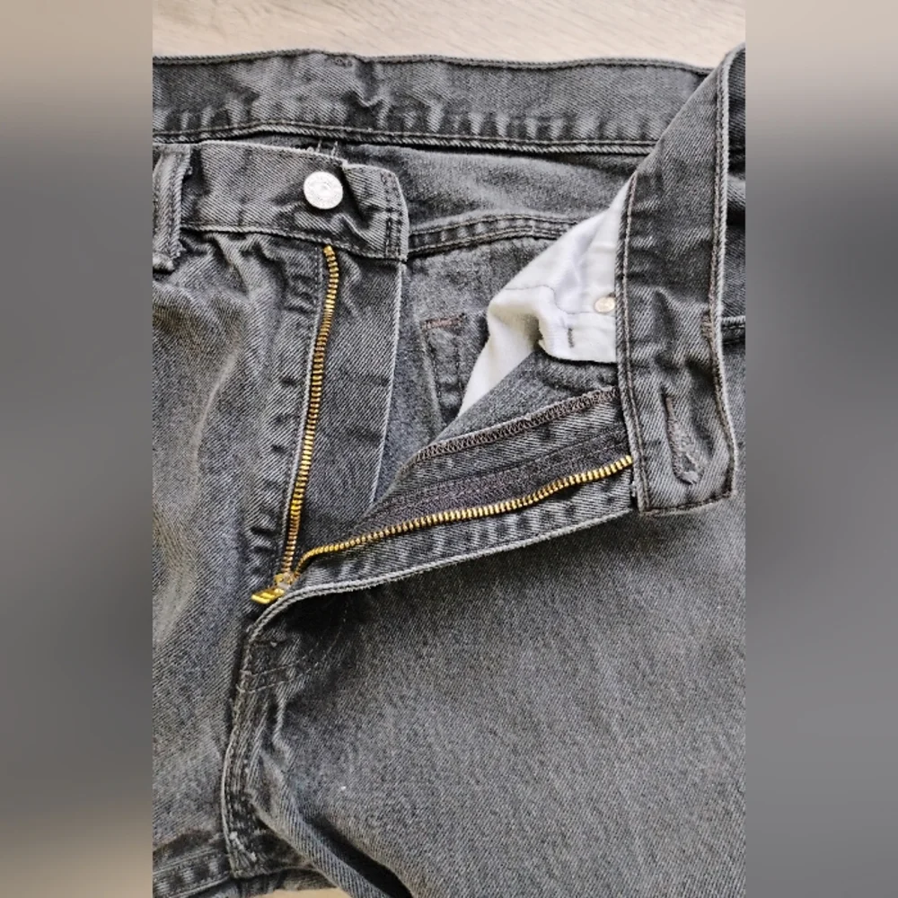 Levi's 505 100% Cotton Denim Jeans Black Men's Reg Sz W36 L 36 Straight Leg